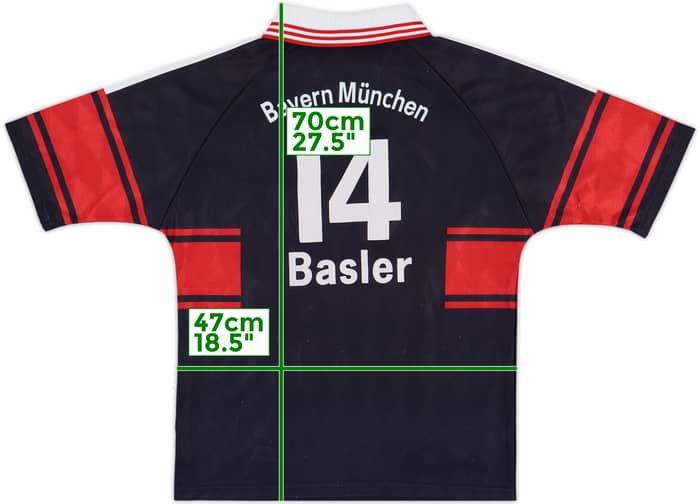 1997-99 Bayern Munich Home Shirt Basler #14 - 8/10 - (XL.Boys)