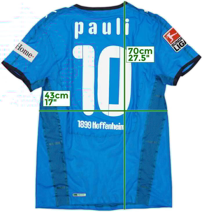 2008-09 TSG Hoffenheim Authentic Home Shirt Pauli #10 - 5/10 - (M)