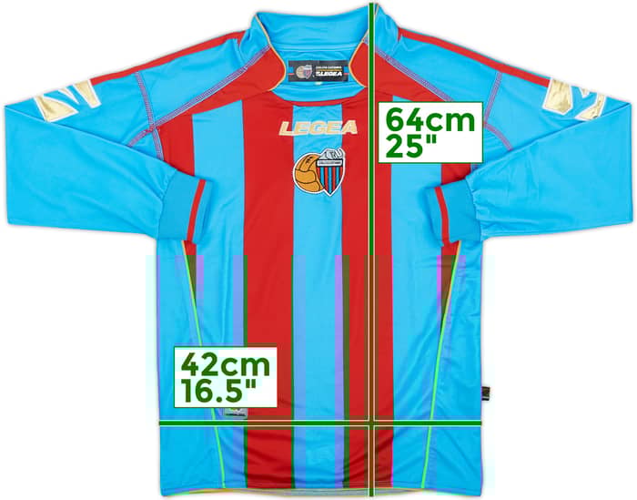2007-08 Catania Home L/S Shirt - 8/10 - (XS)