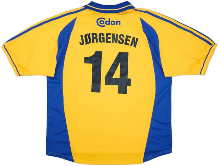 2000-02 Brondby Home Shirt Jorgensen #14 - 9/10 - (XXL)