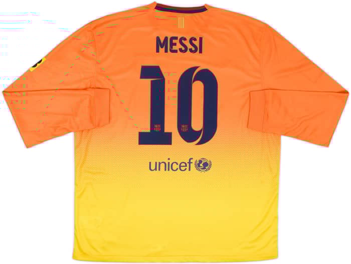 2012-13 Barcelona Away L/S Shirt Messi #10 (XXL)