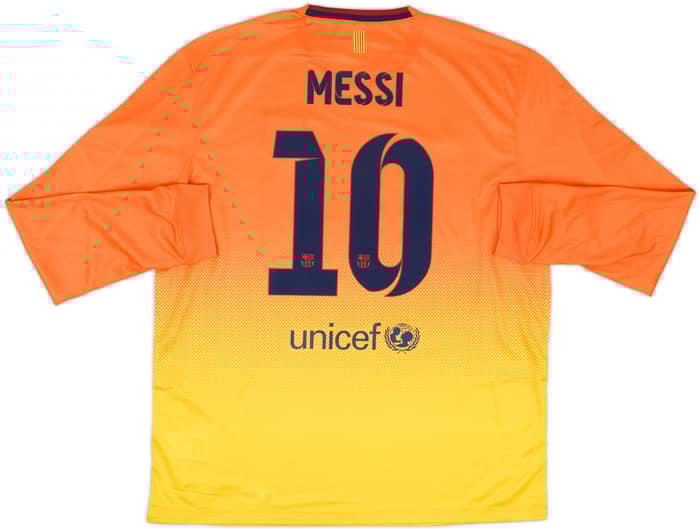 2012-13 Barcelona Away L/S Shirt Messi #10 (XL)