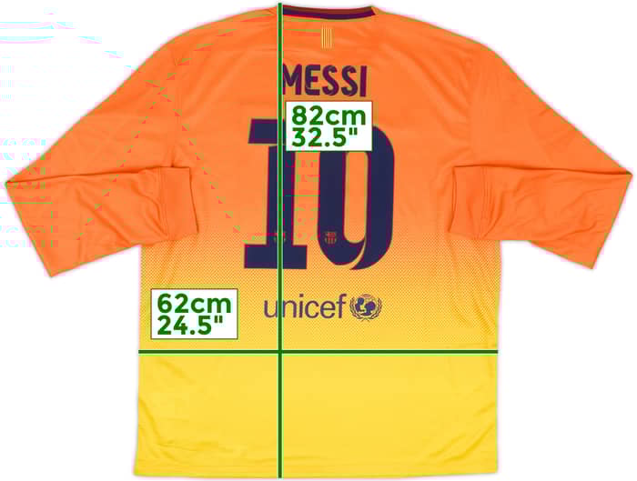 2012-13 Barcelona Away L/S Shirt Messi #10 (XL)