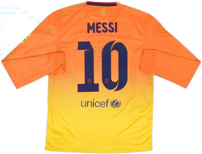 2012-13 Barcelona Away L/S Shirt Messi #10 (M)