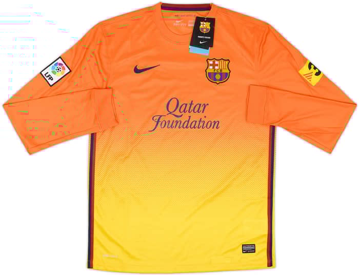 2012-13 Barcelona Away L/S Shirt Messi #10 (M)