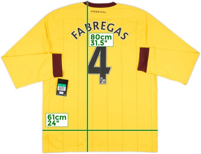 2010-13 Arsenal Away L/S Shirt Fabregas #4 (XL)
