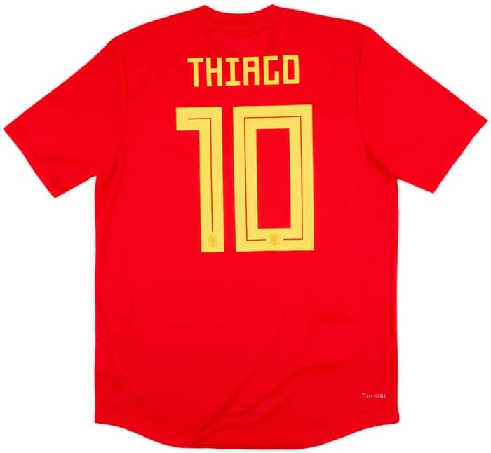 2018-19 Spain Authentic Home Shirt Thiago #10 (L)