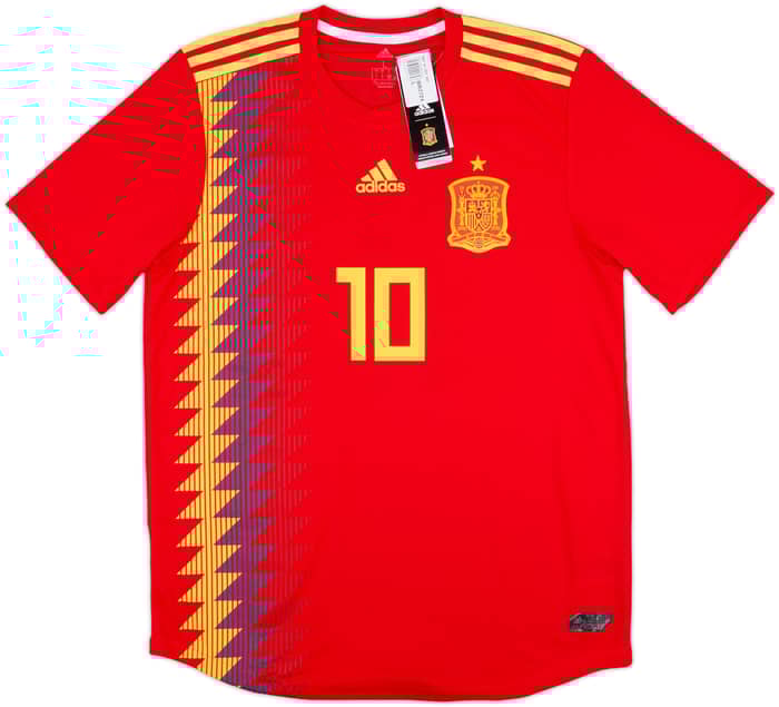 2018-19 Spain Authentic Home Shirt Thiago #10 (L)