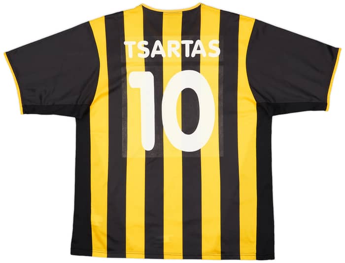 2002-04 AEK Athens Home Shirt Tsartas #10 - 7/10 - (XL)
