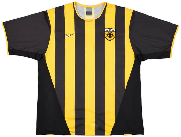 2002-04 AEK Athens Home Shirt Tsartas #10 - 7/10 - (XL)