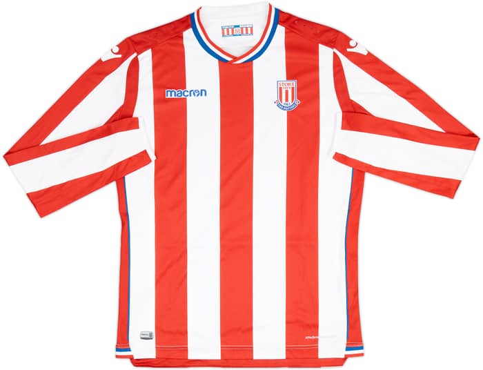 2017-18 Stoke City Home L/S Shirt - 10/10 - (XL.Boys)