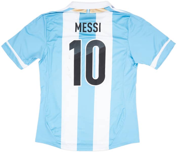 2011-13 Argentina Signed Home Shirt Messi #10 - 8/10 - (L)