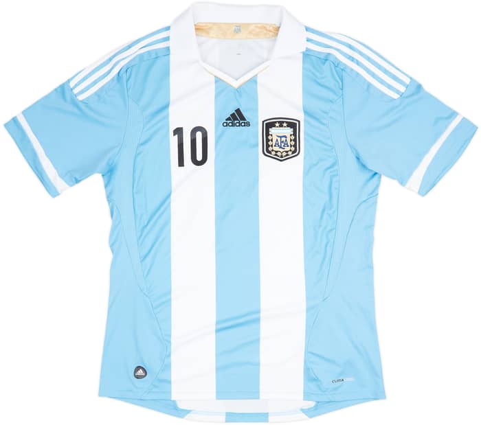 2011-13 Argentina Signed Home Shirt Messi #10 - 8/10 - (L)