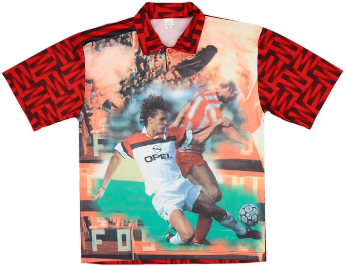 1994-95 AC Milan Paolo Maldini Graphic Fan Shirt Maldini 'Cuore di Drago' #3 - 10/10 - (XL)
