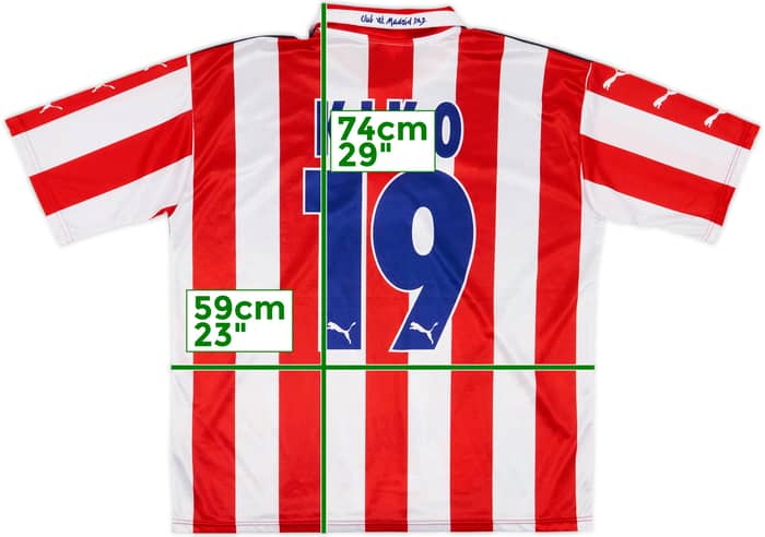 1997-98 Atletico Madrid Puma Graphic Shirt Kiko #19 - 8/10 - (L)