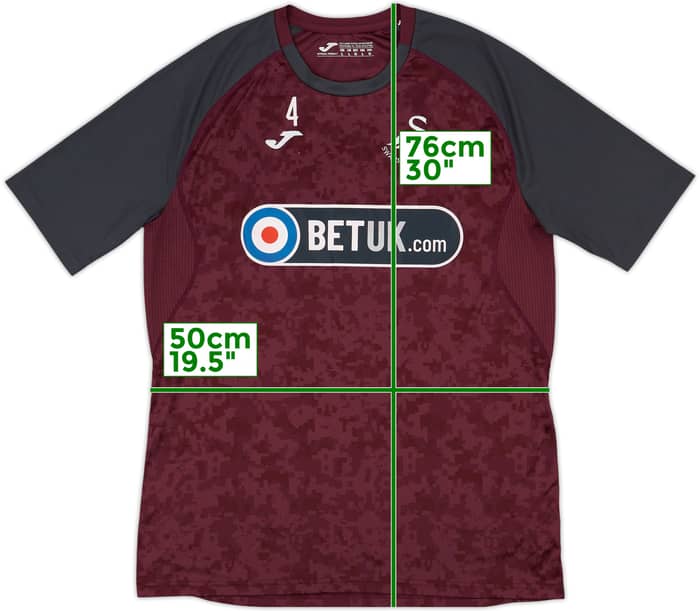 2018-19 Swansea Player Issue Joma Training Shirt #4 - 6/10 - (L)