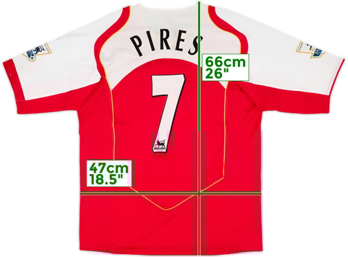 2004-05 Arsenal Home Shirt Pires #7 - 9/10 - (XL)