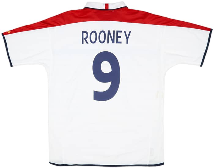2003-05 England Home Shirt Rooney #9 (XL)