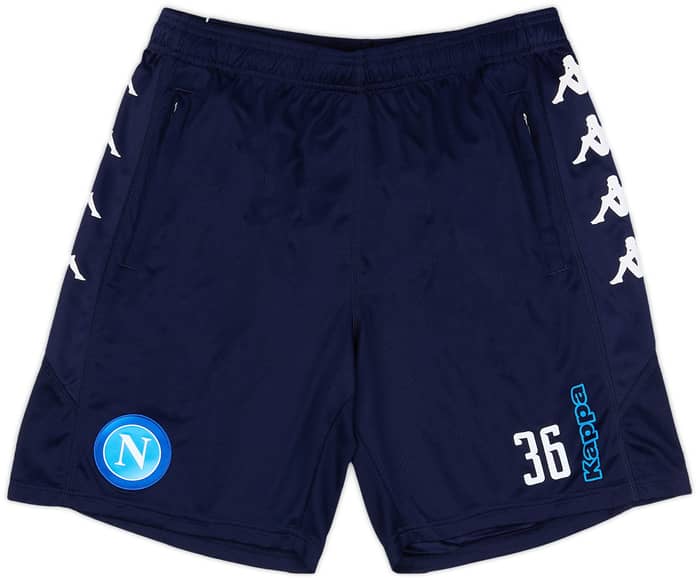2017-18 Napoli Player Issue Training Shorts # - 5/10