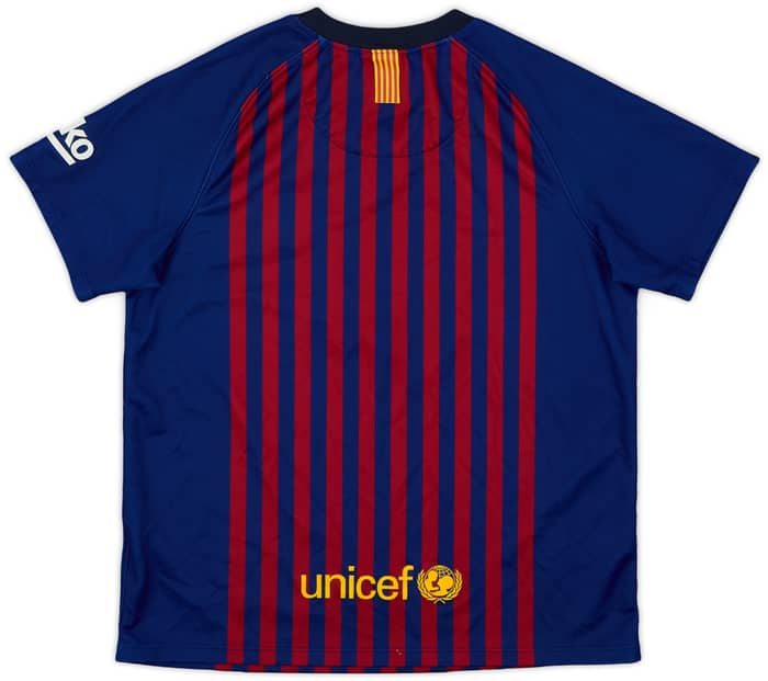 2018-19 Barcelona Home Shirt - 8/10 - (7-8 Years)