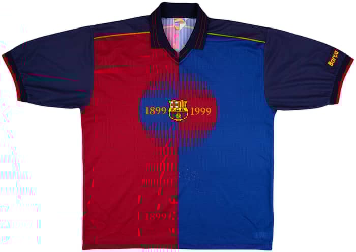 1999-00 Barcelona Centenary Fan Tee Rivaldo #11 - 7/10 - (XXL)
