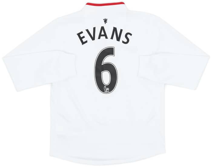 2012-14 Manchester United Away L/S Shirt Evans #6 - 9/10 - (S.Boys)