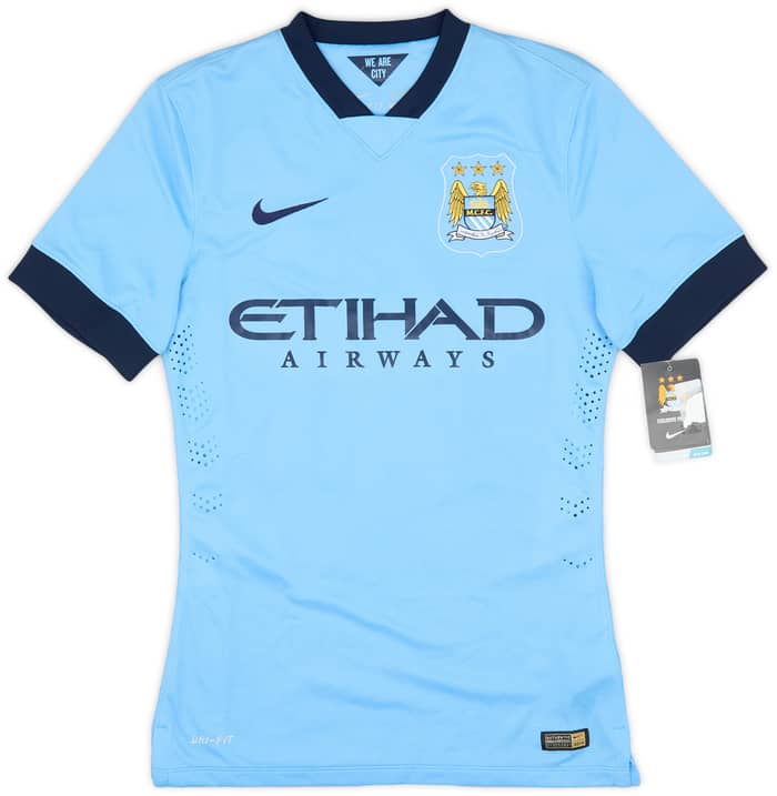 2014-15 Manchester City Authentic Home Shirt Kompany #4 (S)