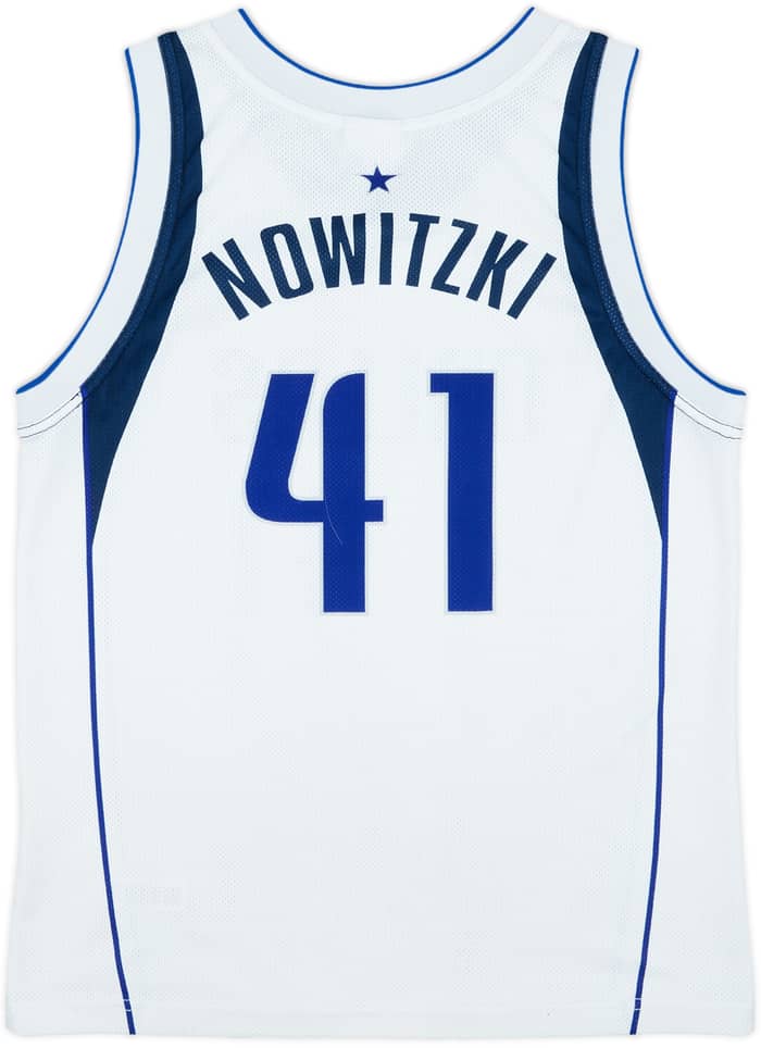 2001-10 Dallas Mavericks Nowitzki #41 Champion Home Jersey - 8/10 - (XS)