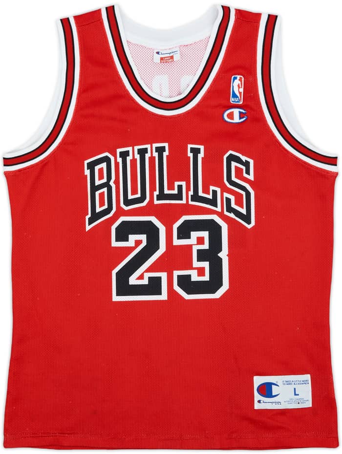 1991-98 Chicago Bulls Jordan #23 Champion Away Jersey - 7/10 - (L.Boys)