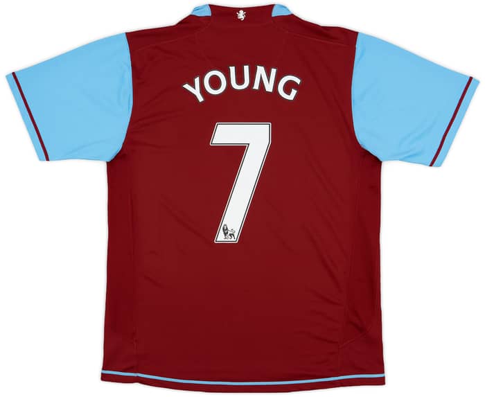2007-08 Aston Villa Home Shirt Young #7 - 9/10 - (M)