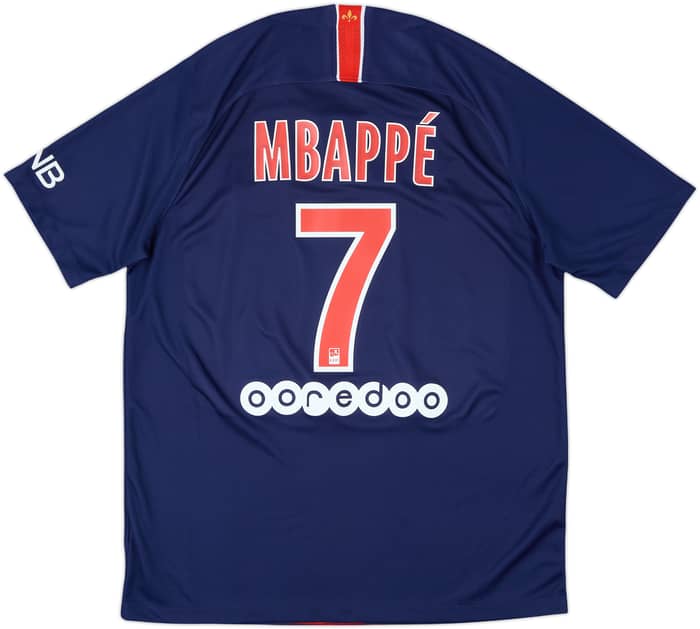 2018-19 Paris Saint-Germain Home Shirt Mbappe #7 - 9/10 - (M)