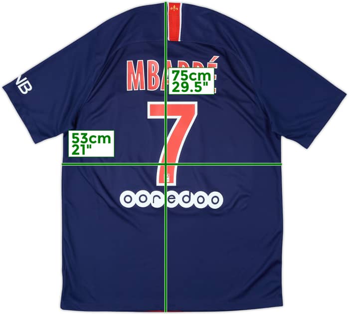 2018-19 Paris Saint-Germain Home Shirt Mbappe #7 - 9/10 - (M)