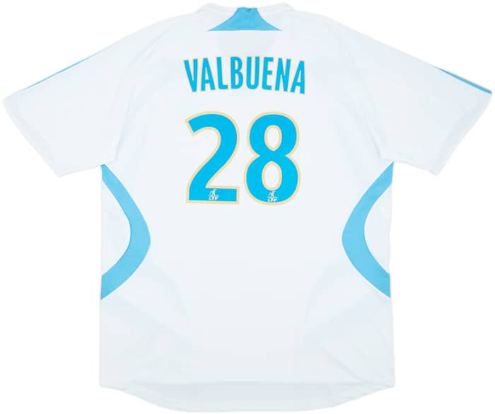 2007-08 Olympique Marseille Home Shirt Valbuena #28 - 7/10 - (XXL)