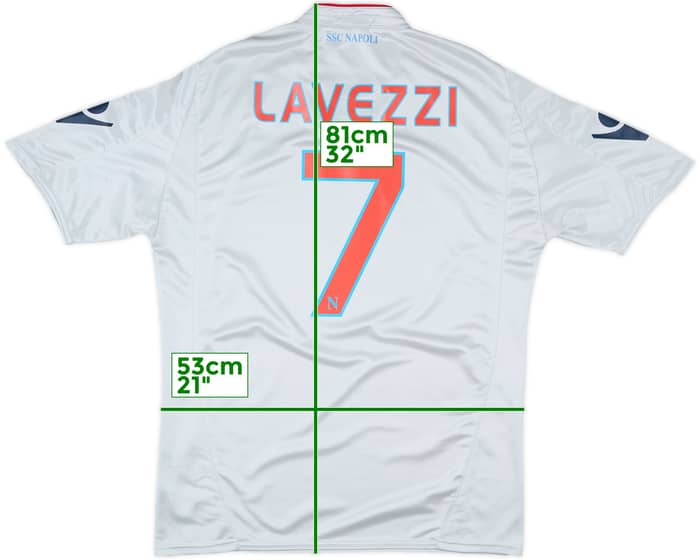 2009-10 Napoli Away Shirt Lavezzi #7 - 9/10 - (XL)