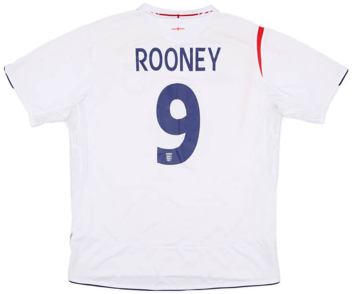 2005-07 England Home Shirt Rooney #9 - 5/10 - (XL)