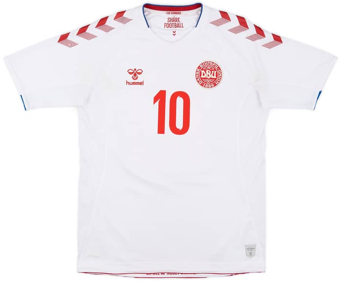 2018-19 Denmark Away Shirt Eriksen #10 - 7/10 - (S)