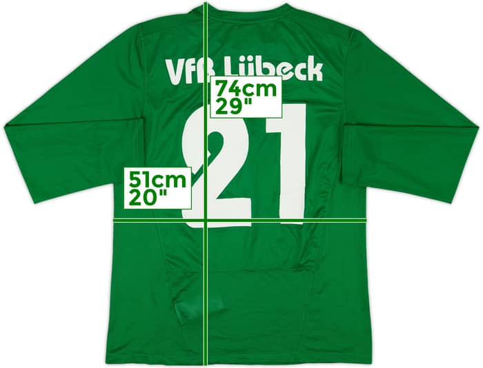 2009-10 VfB Lubeck Home L/S Shirt #21 - 9/10 - (M)