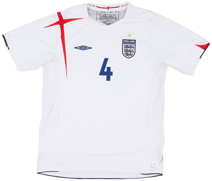 2005-07 England Home Shirt Gerrard #4 - 8/10 - (L)