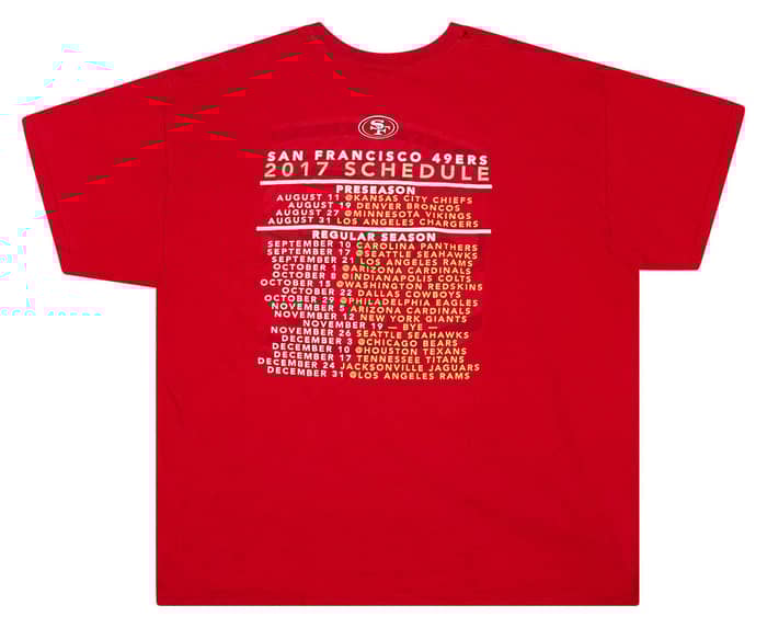 2017 San Francisco 49ers Majestic Tee XL