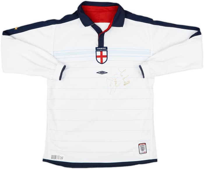【オンライン限定商品】  Signed England 2003-05 Home (L.Boys) - 7/10 - Shirt L/S トップス