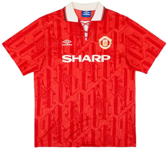 1992-94 Manchester United Home Shirt Cantona #7 - 5/10 - (XL)