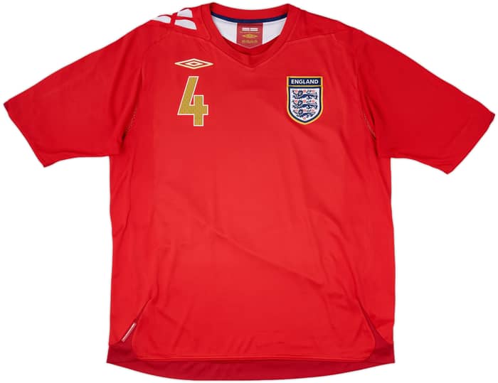 2006-08 England Away Shirt Gerrard #4 - 5/10 - (XL)