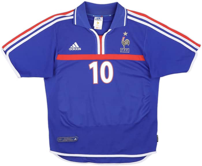2000-02 France Home Shirt Zidane #10 - 7/10 - (S)