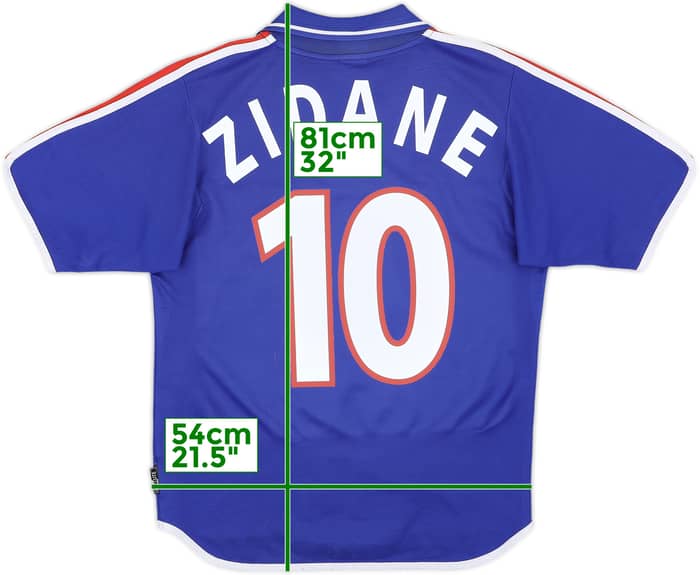 2000-02 France Home Shirt Zidane #10 - 7/10 - (S)