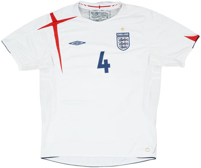 2005-07 England Home Shirt Gerrard #4 - 7/10 - (L)