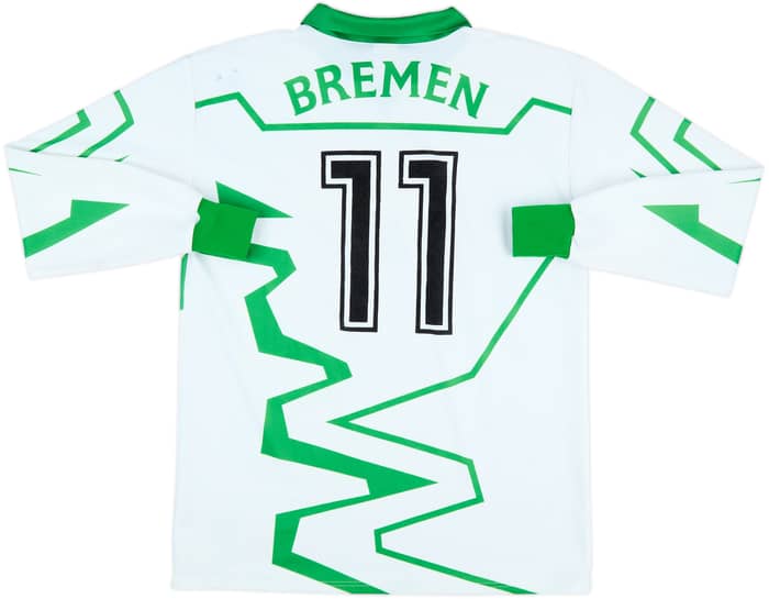 1993-94 Werder Bremen Home L/S Shirt #11 - 6/10 - (L)
