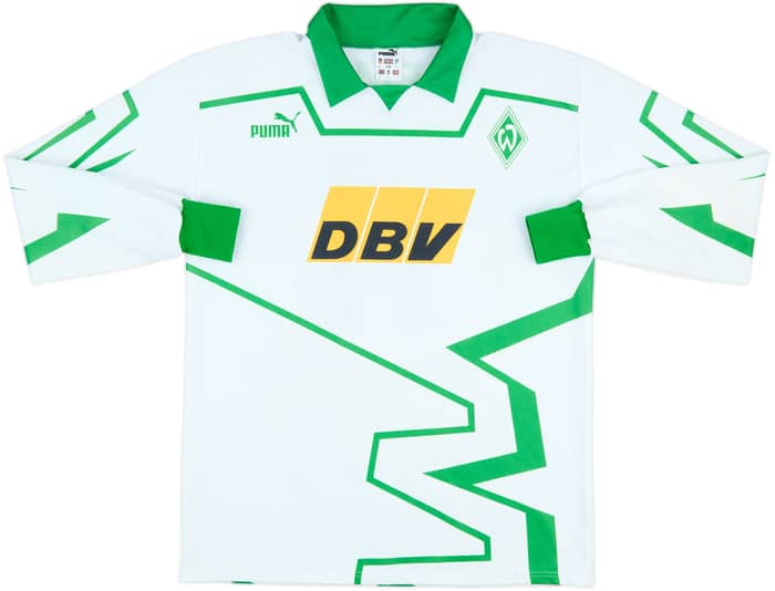 1993-94 Werder Bremen Home L/S Shirt #11 - 6/10 - (L)