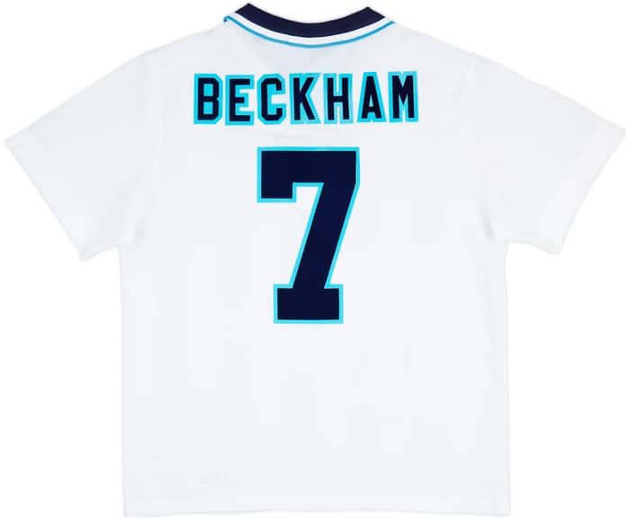 1995-97 England Home Shirt Beckham #7 - 9/10 - (L)