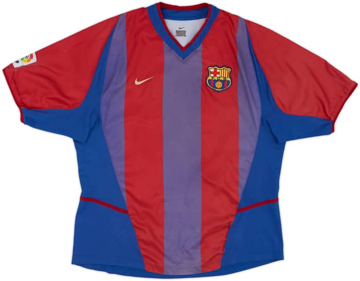 2002-03 Barcelona Home Shirt Xavi #6 - 6/10 - (L)