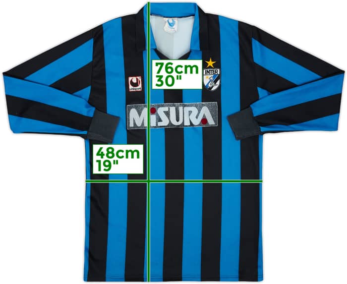 1988-89 Inter Milan Home L/S Shirt - 6/10 - (L)